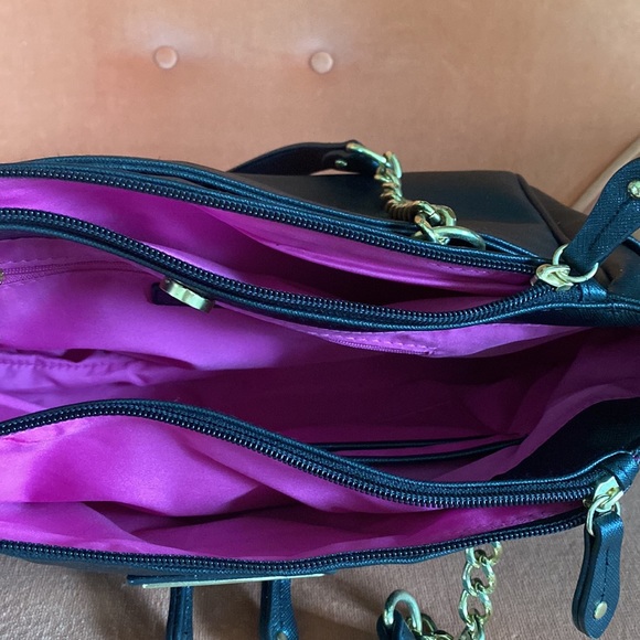 Nicole by Nicole Miller handbag. NWOT in black saffiano-type finish. - Picture 10 of 11